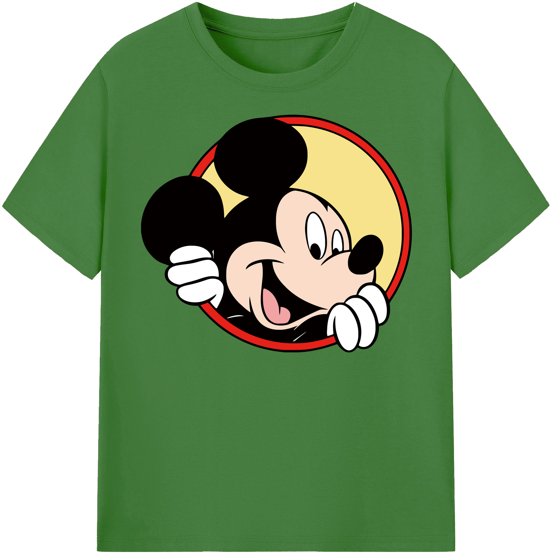 （画像用） ミッキーマウス Mickey Mouse レディースカジュアルプリントTシャツ（綿100％）
